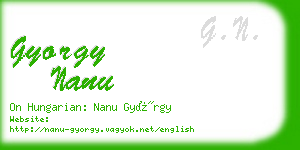 gyorgy nanu business card